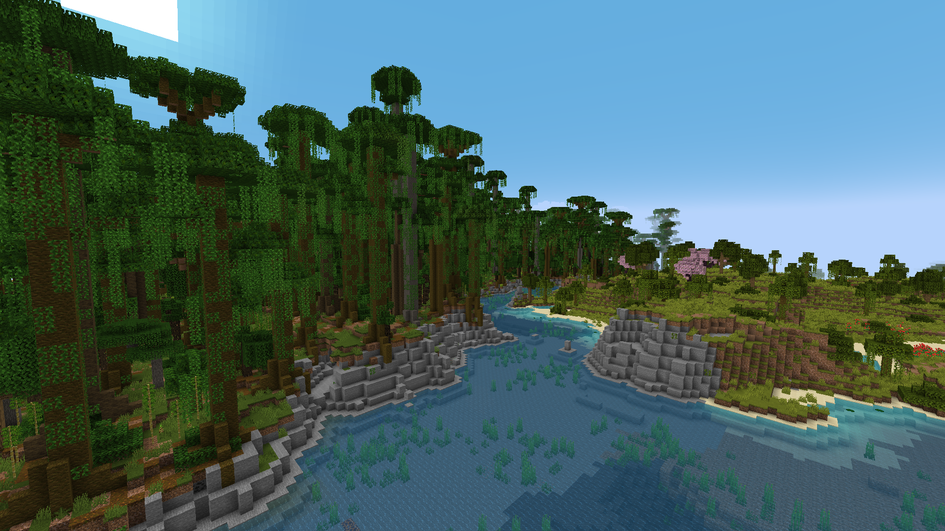 Mountain range with sub-biome transitions