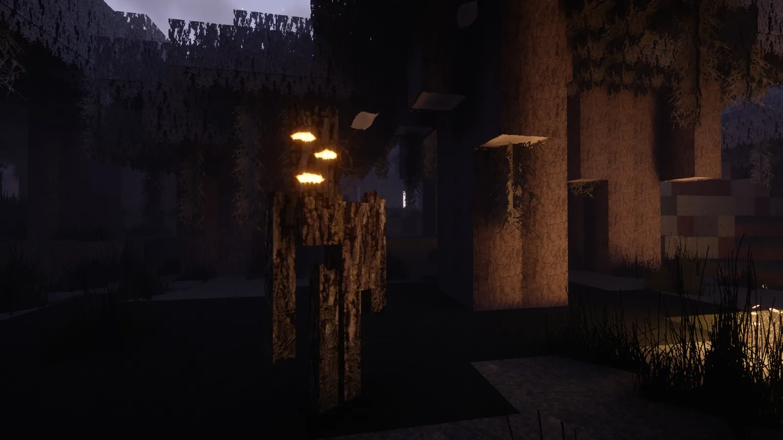 Game window showing a built scene