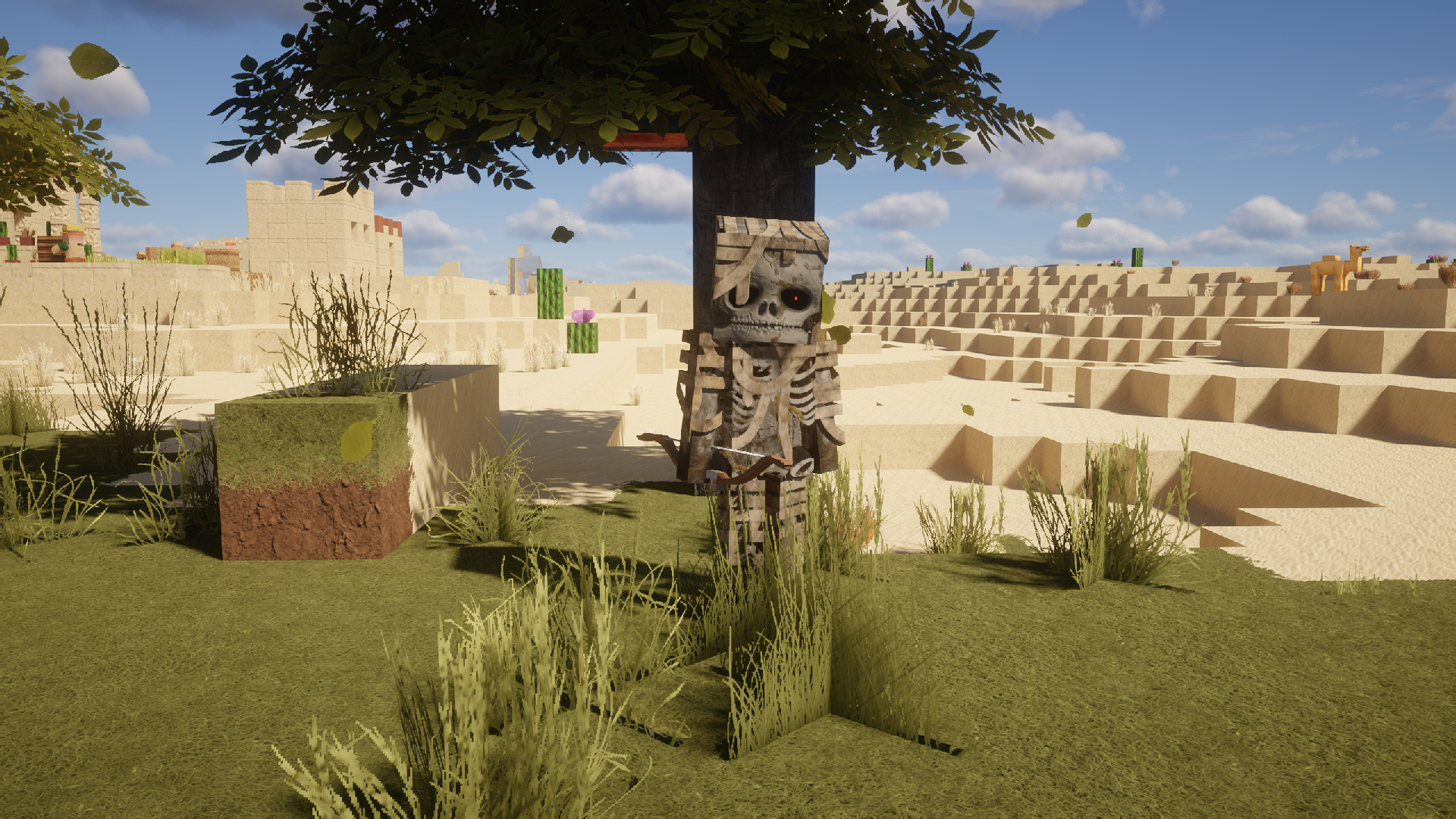 Interface and world view during play