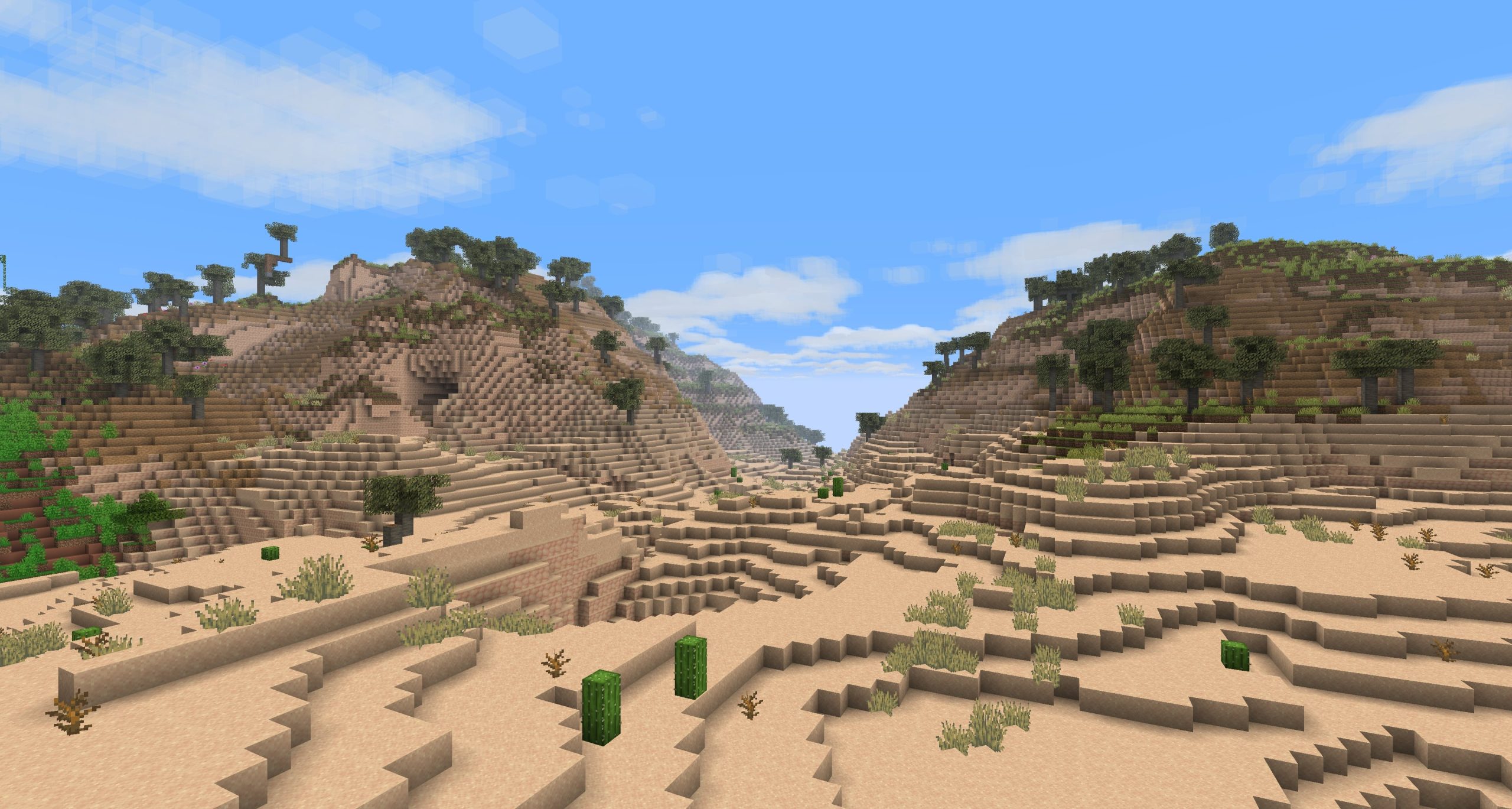 River valley cutting between two biomes