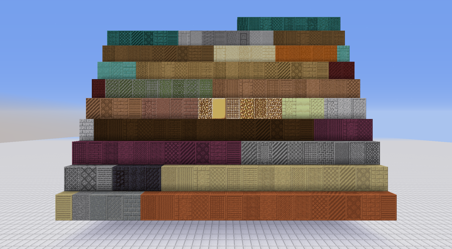 Building made from varied chiselled blocks