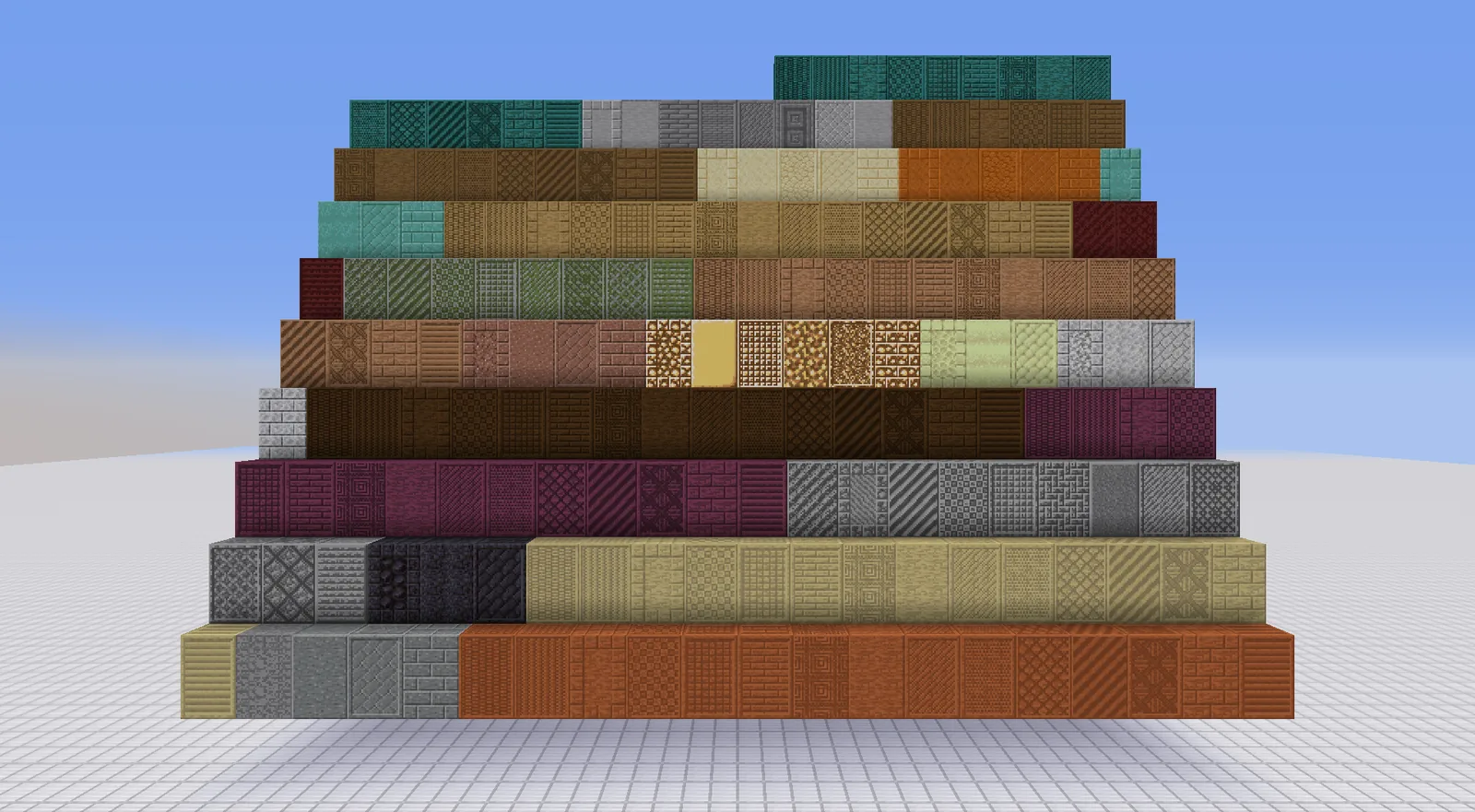 Building made from varied chiselled blocks