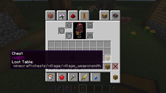 Colour coded shulker boxes in a storage room