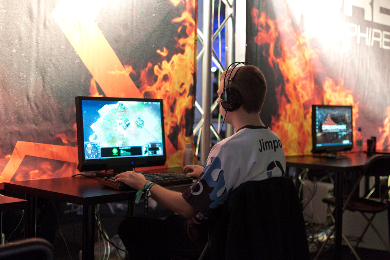 StarCraft II tournament floor at DreamHack