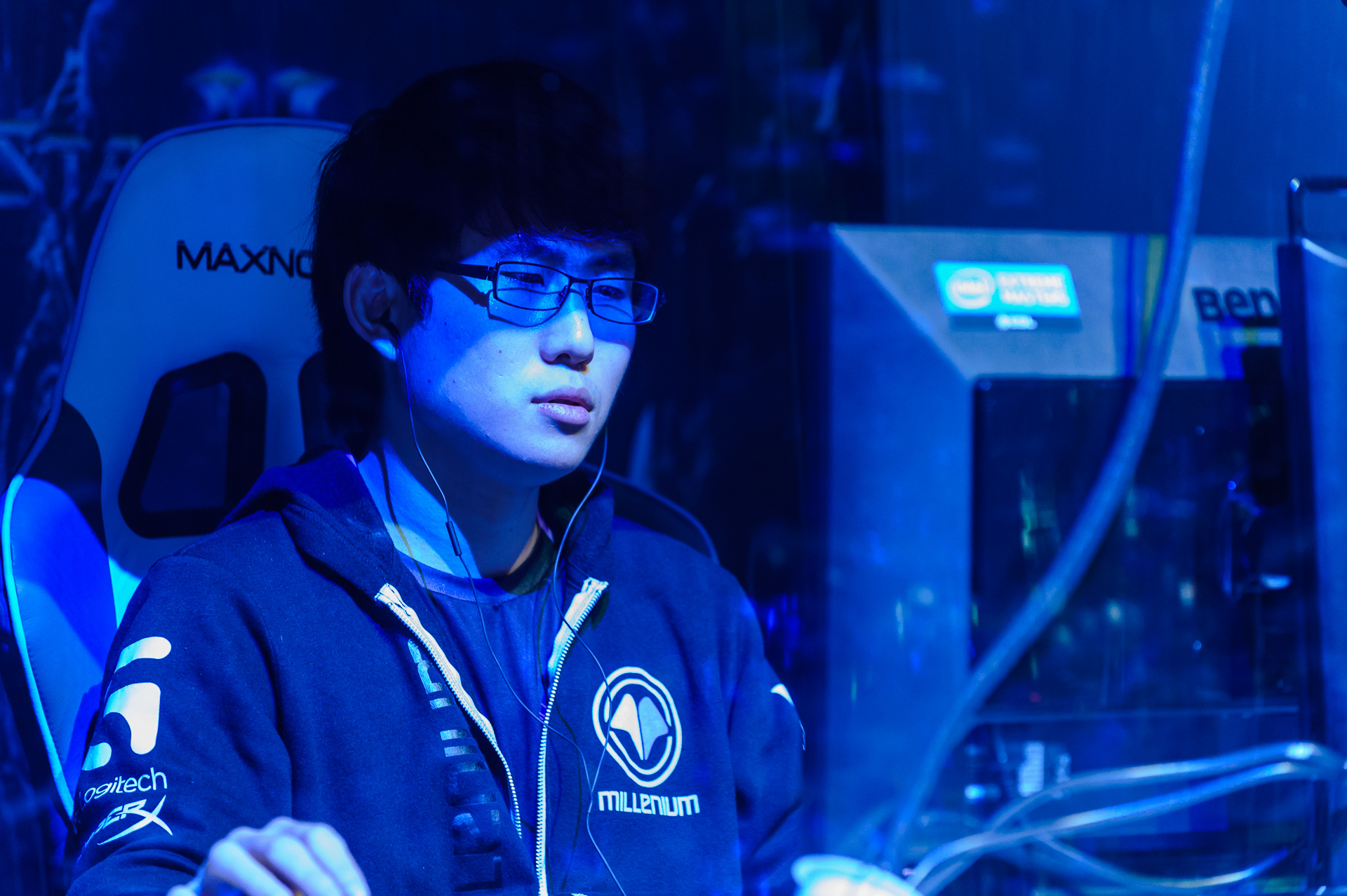 StarCraft II professional player at an IEM event