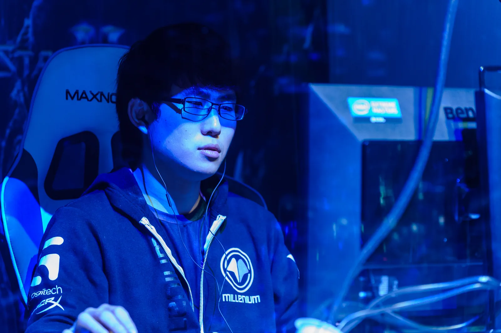 StarCraft II professional player at an IEM event