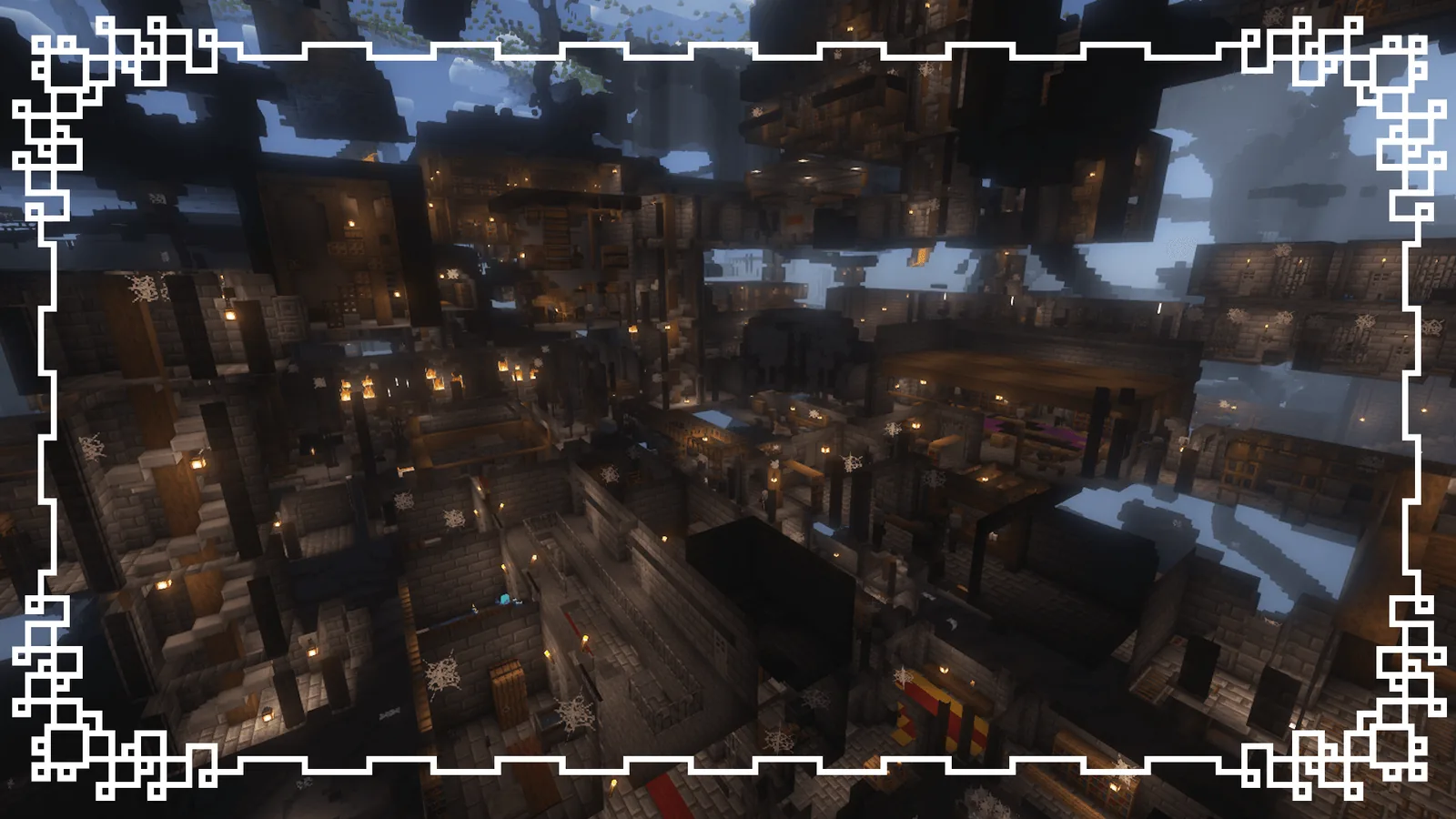 End city towers rising above the void