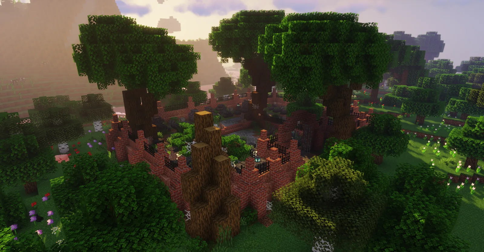 Undead mob near a tombstone