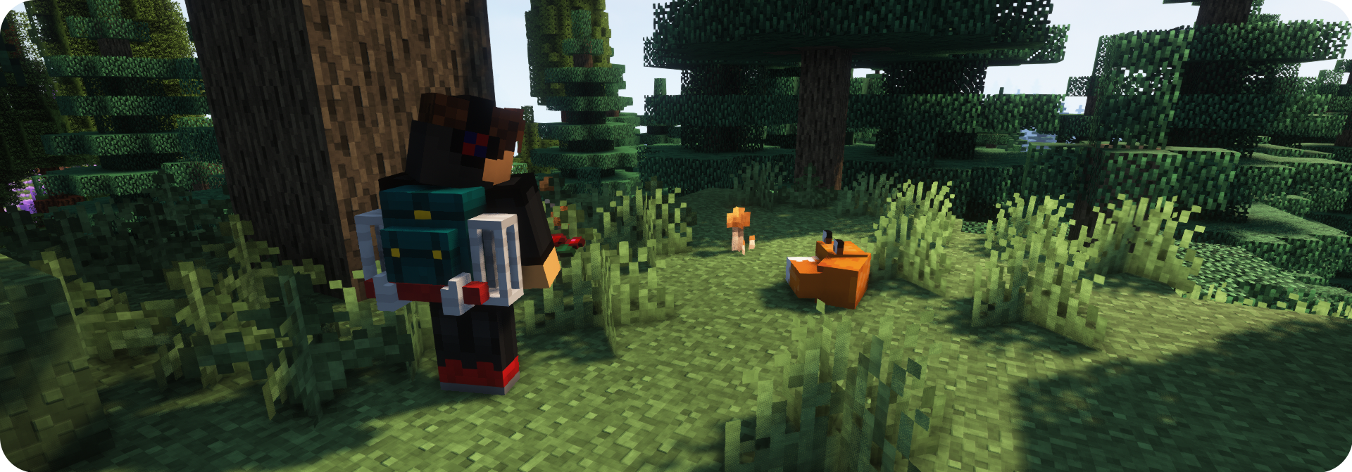 Backpack with a water tank and crafting grid open