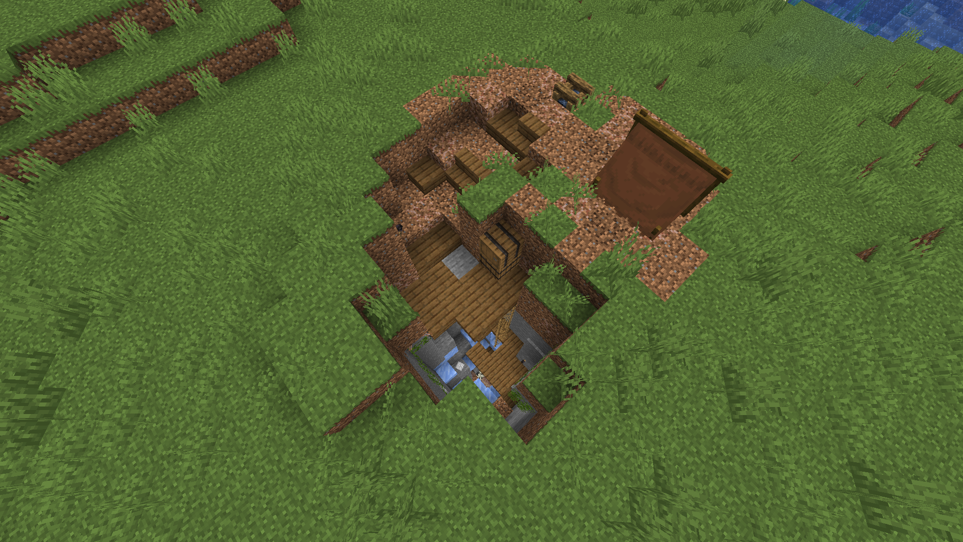 Players exploring a generated building