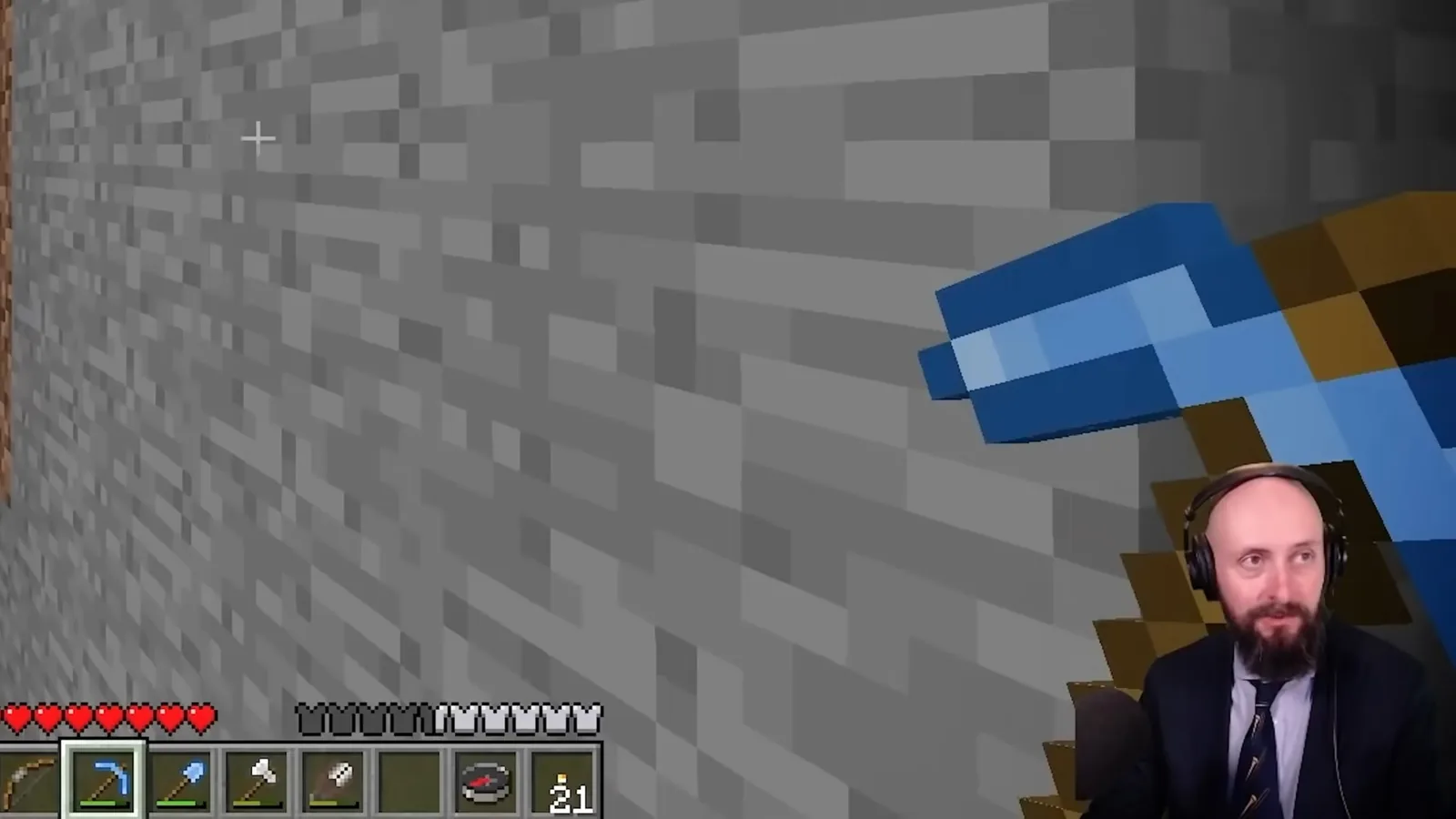 The Far Lands in Minecraft Beta 1.7.3 - a towering grey wall of stone filling the screen