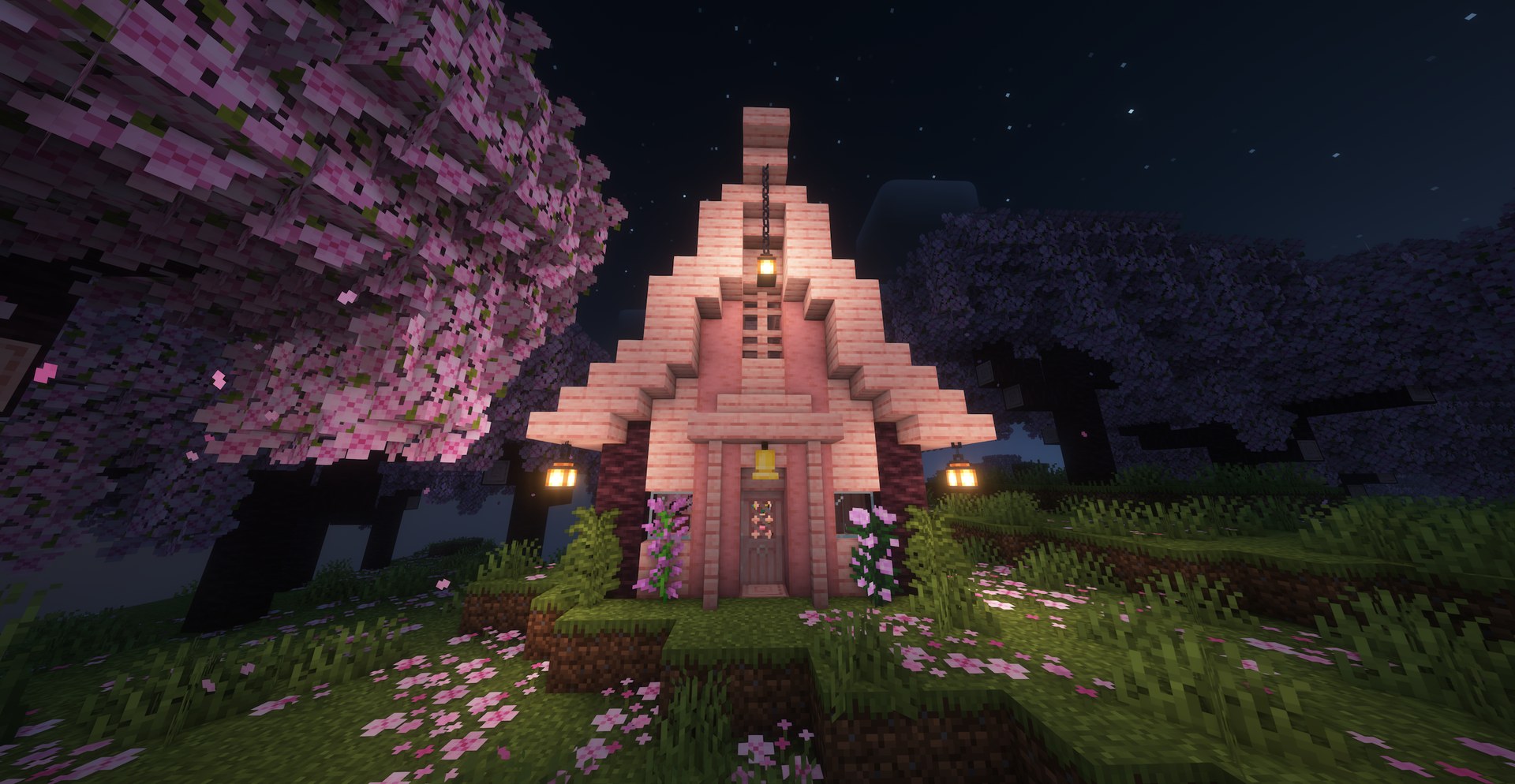 Cherry wood house exterior furnished with Handcrafted blocks