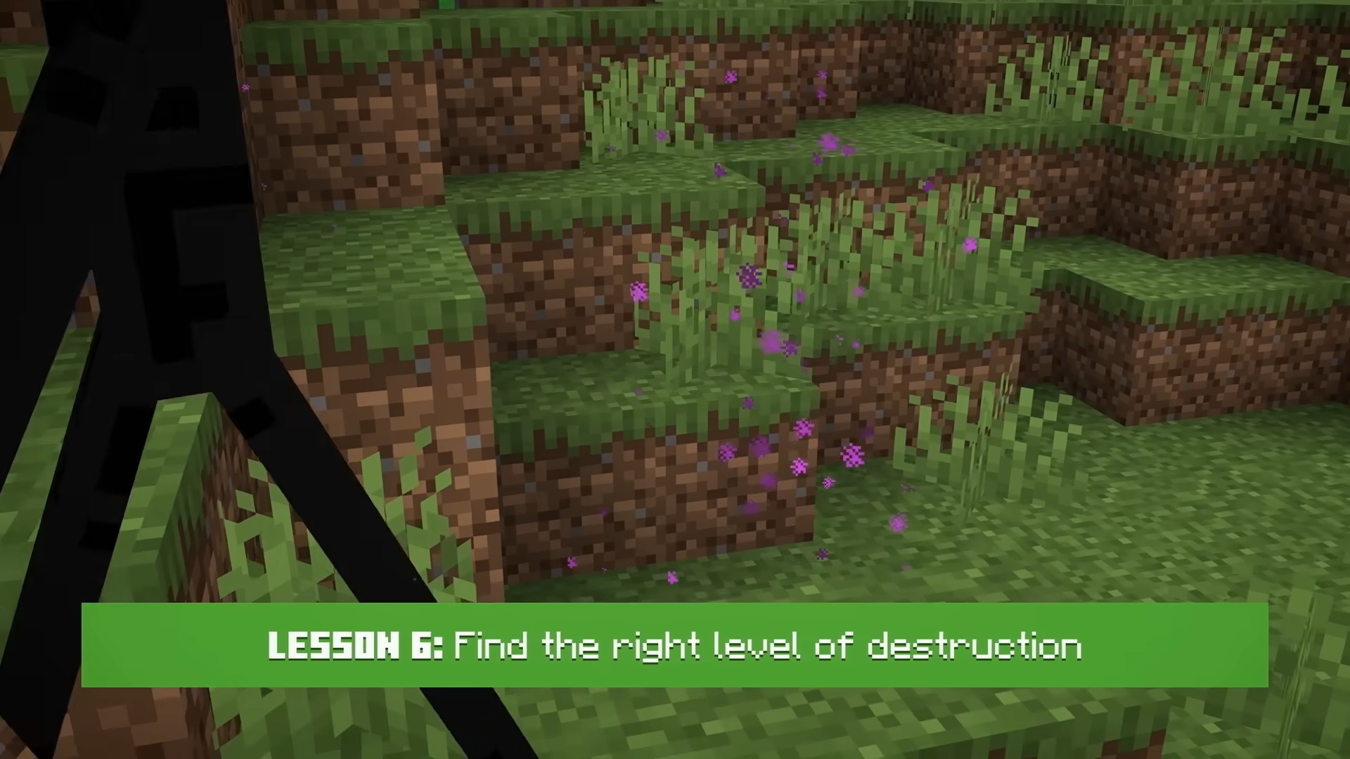 Minecraft terrain generation shown in an official Minecraft video