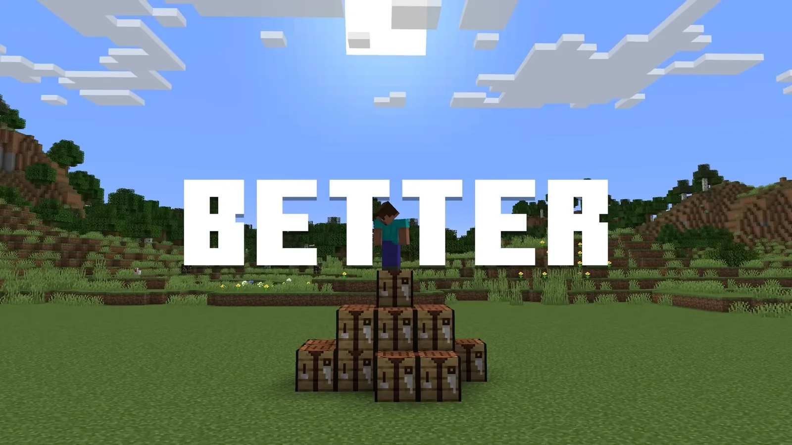Minecraft mining scene from the official Craftmine update video