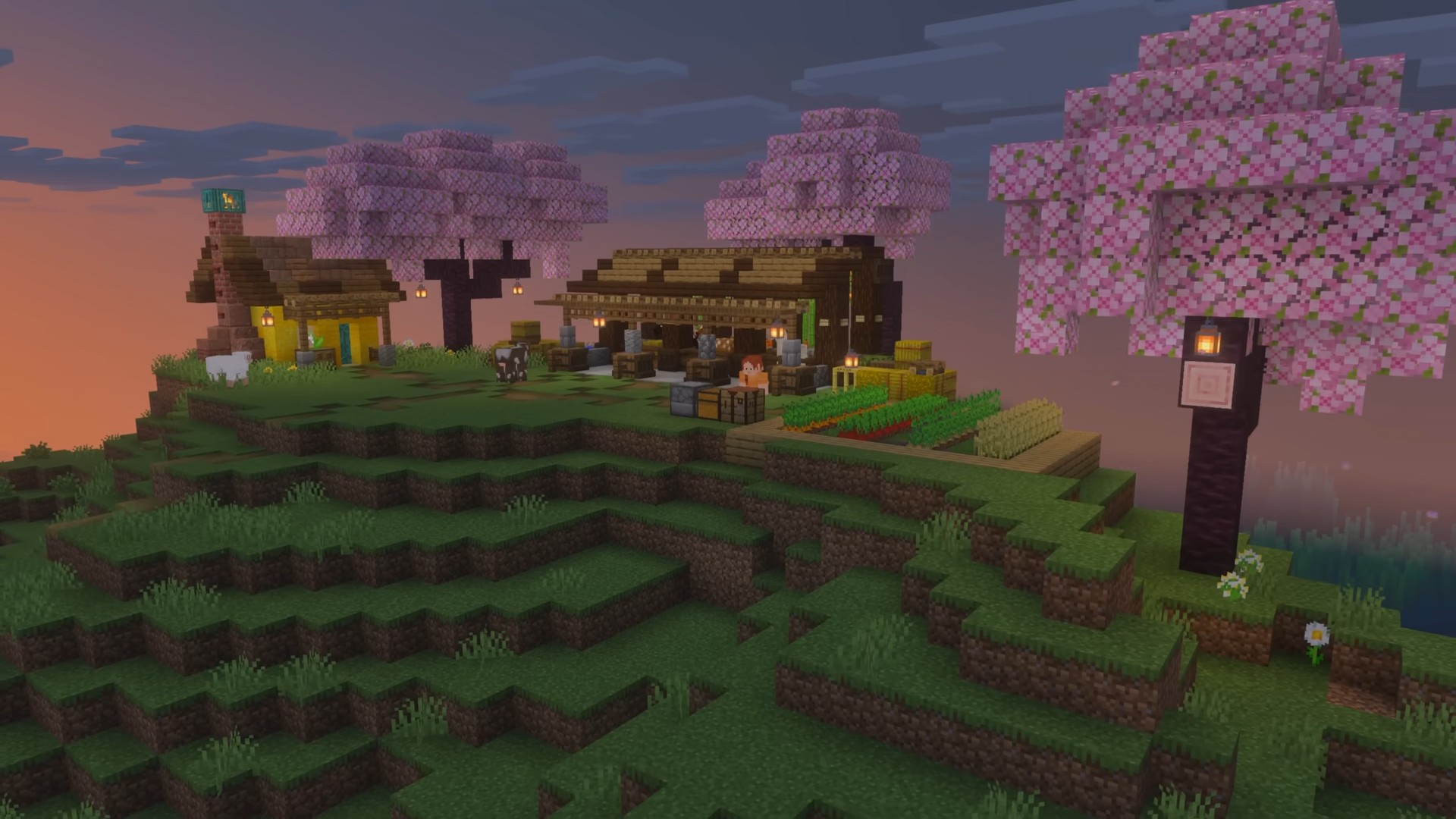 Dark Minecraft cave scene with hostile mobs from an official Minecraft video