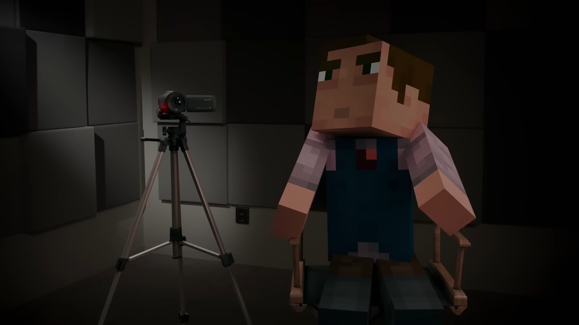 Minecraft landscape from an official Minecraft video