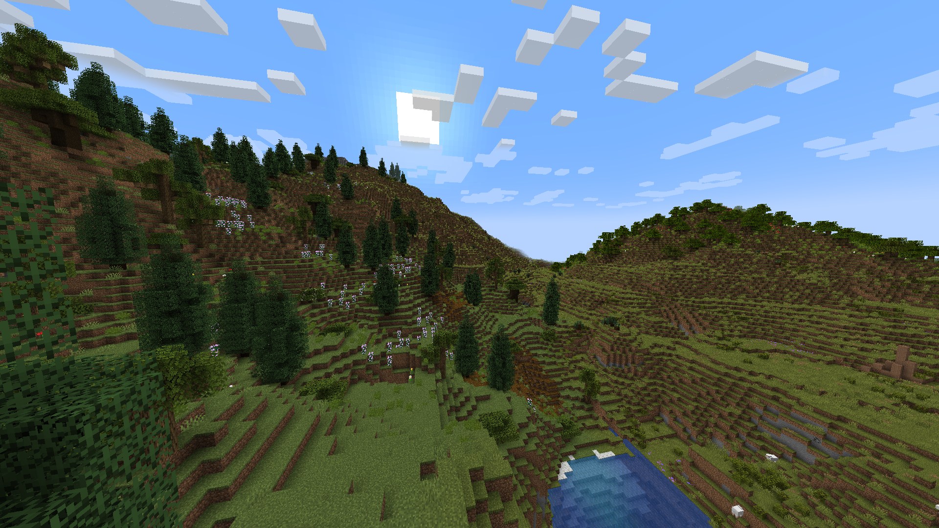 Mediterranean forest and scrubland generated with a biome mod