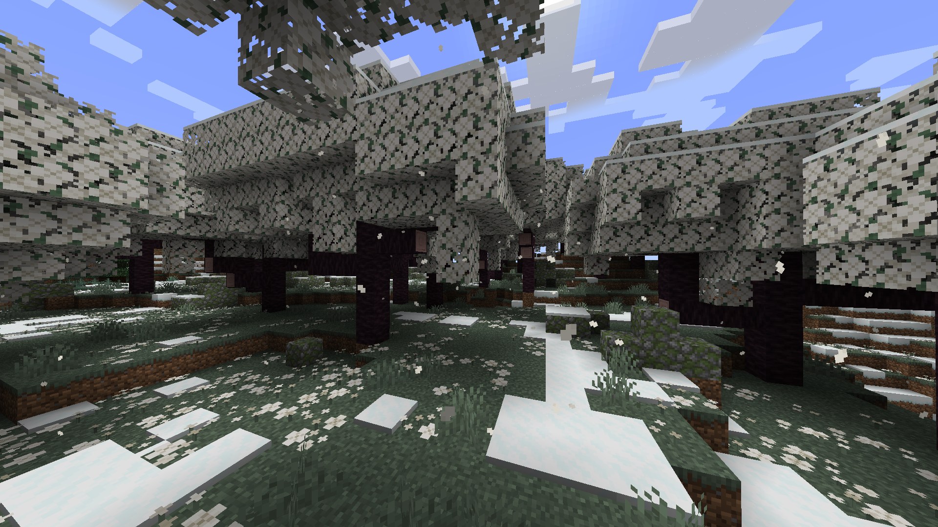 Snowblossom grove biome added by a biome mod