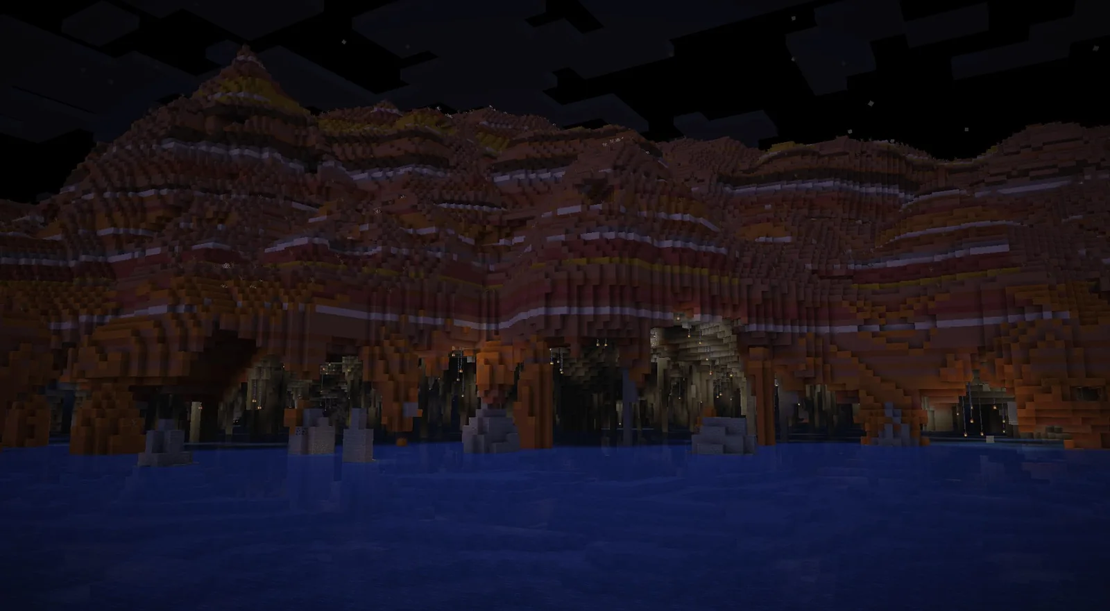 Large underground river system running below the surface