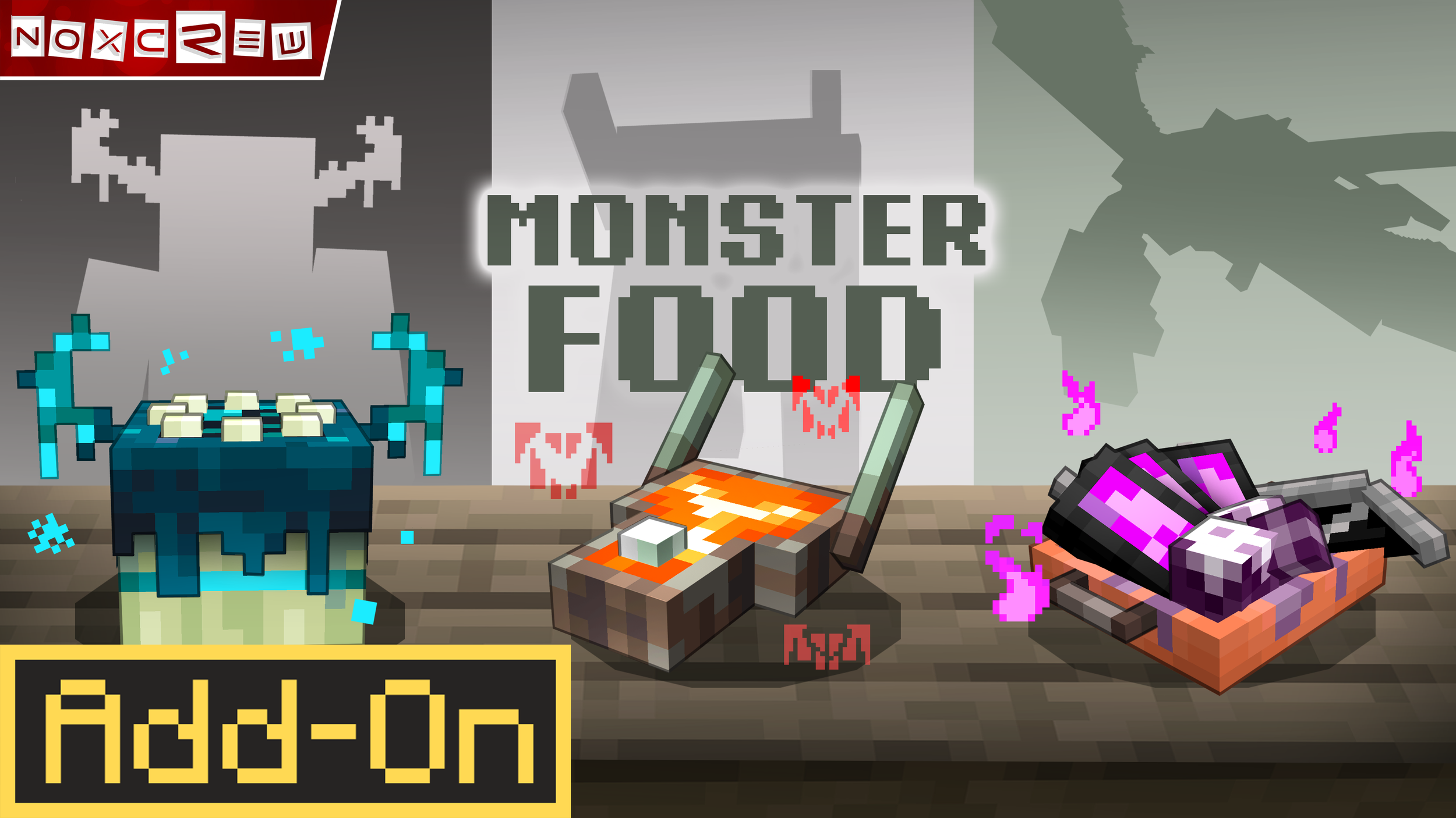 Key art for the Monster Food Minecraft map by Noxcrew
