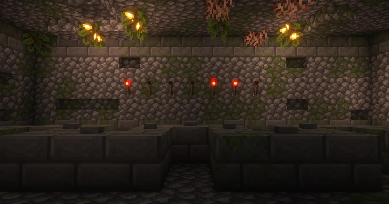 Puzzle room inside a jungle temple with lever mechanisms