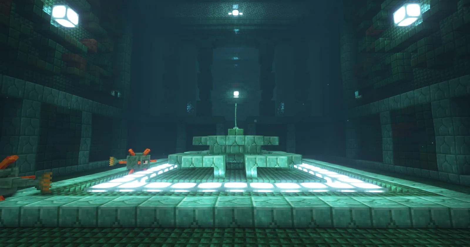 Interior hall of a redesigned ocean monument