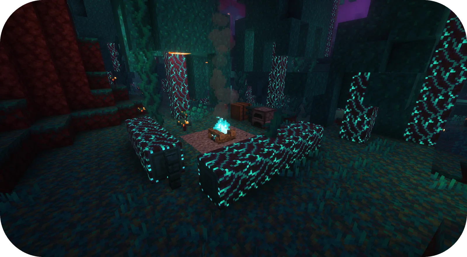 Respawn anchor placement inside a Nether base