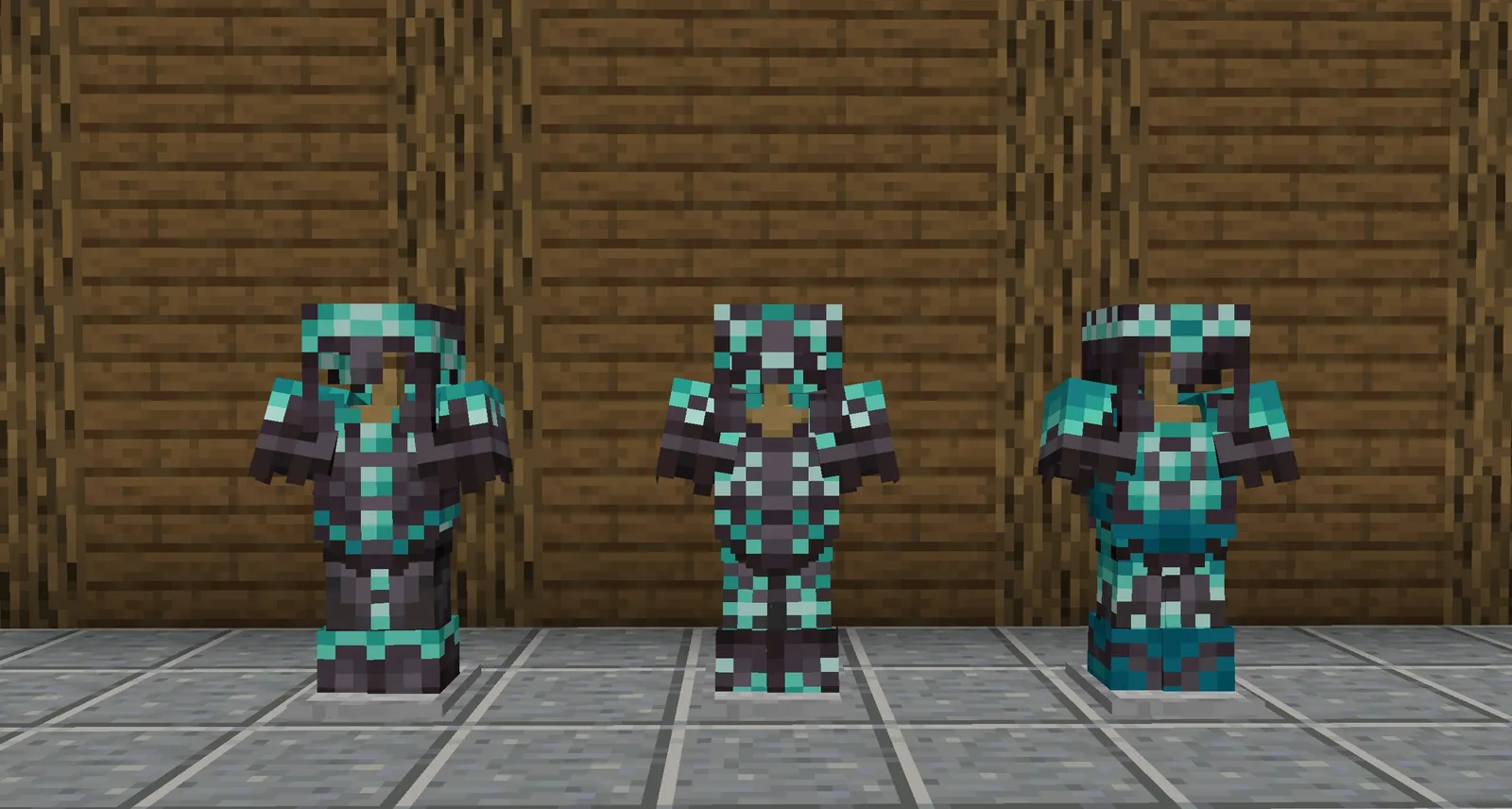 Ice and glass texture contrast on a Minecraft structure
