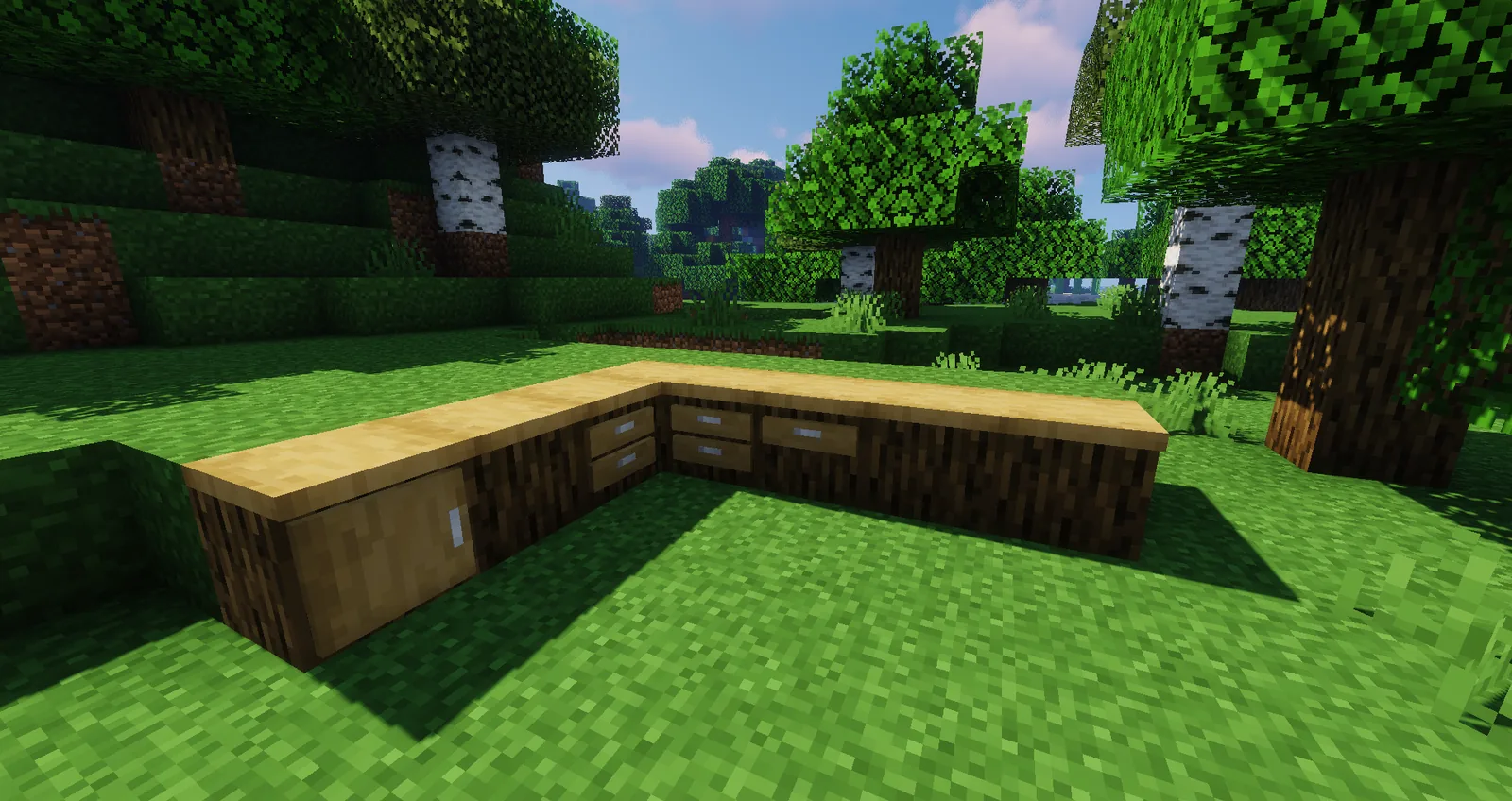 Jukebox placed in a decorated Minecraft interior