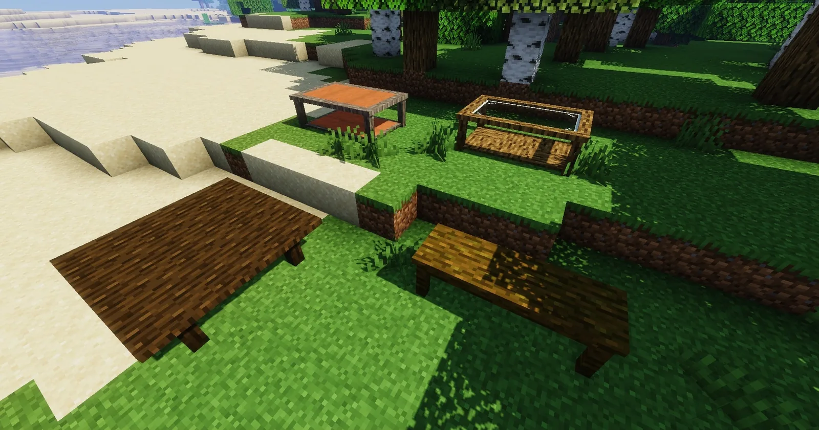 Storage chests lining a Minecraft wall