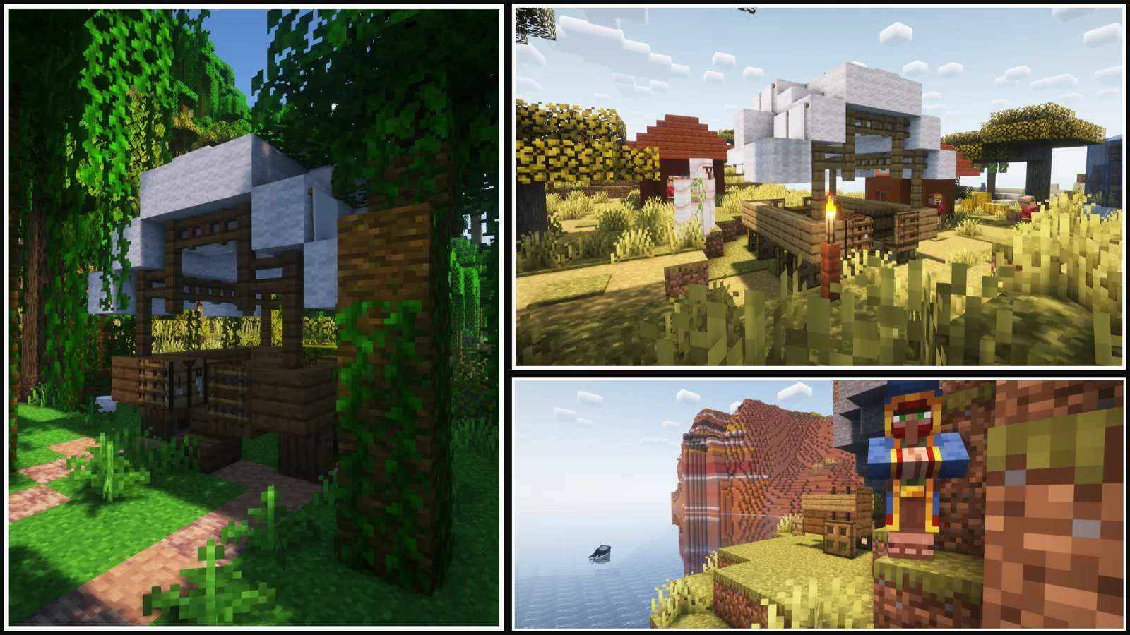 Shipwreck structure in a Minecraft ocean