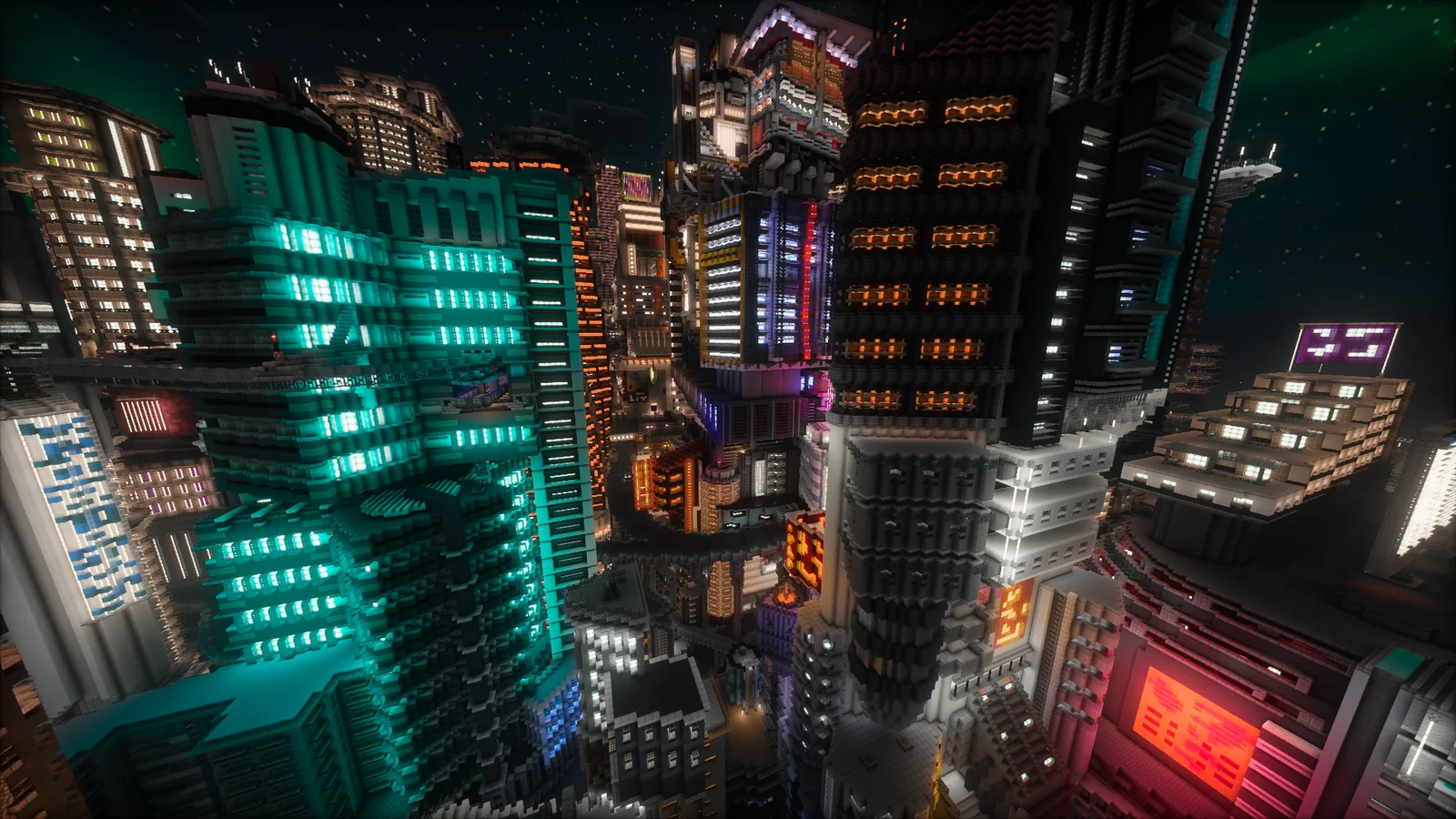 Minecraft mob farm viewed from a distance