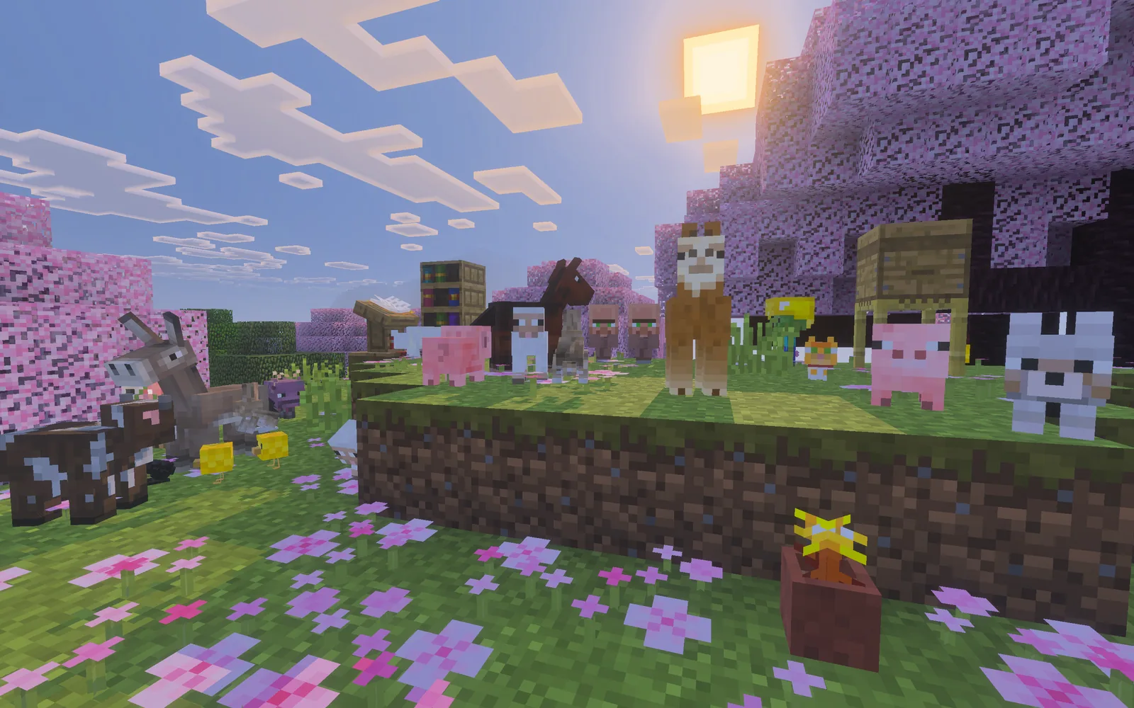 Minecraft stonework showing multiple block variants