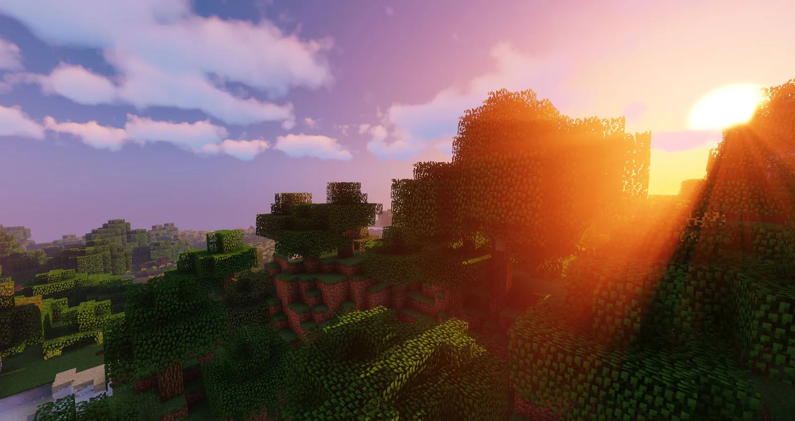 Long running Minecraft survival server landscape