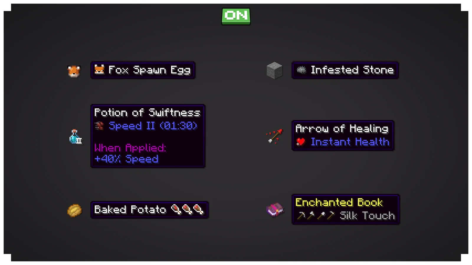 Storage room with chests and bundles in Minecraft